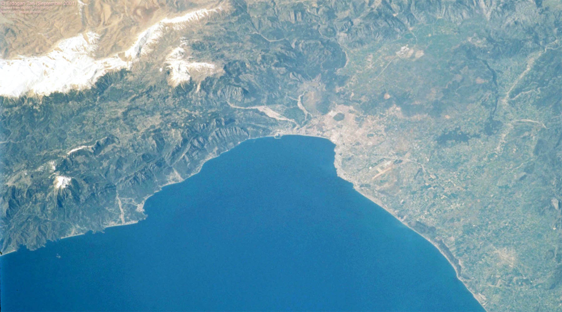 View to ANTALYA region from International Space Station